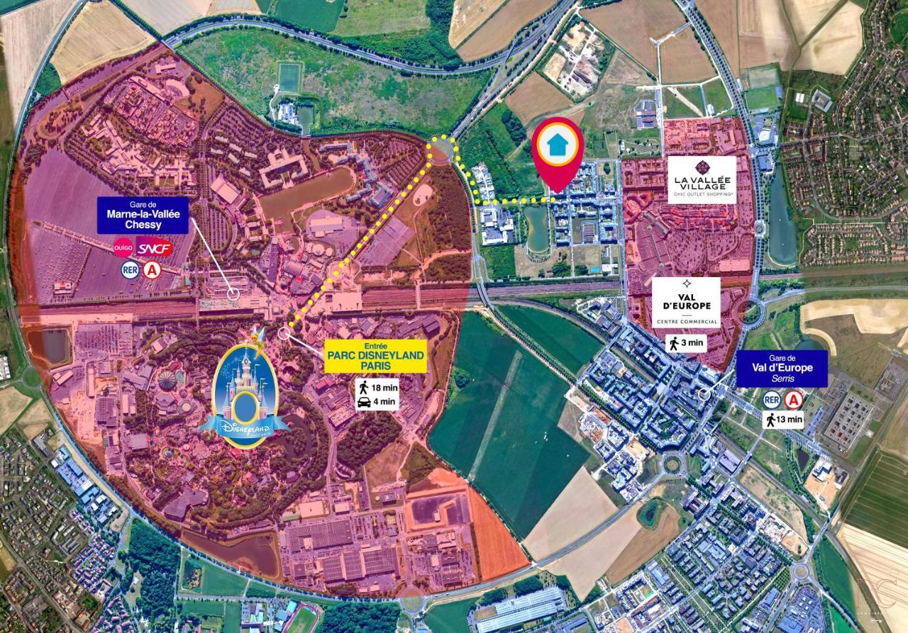 Disneyland-Paris, 8Pers, Wifi, Netflix, 2 Parkings Serris Exterior foto